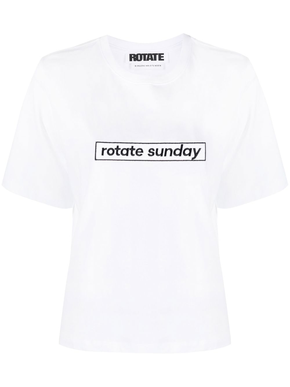 ROTATE Aster logo-embroidered T-shirt - White
