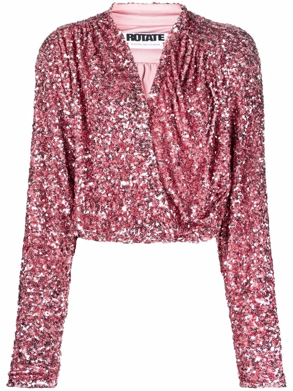 ROTATE Aurelia sequin-embellished blouse - Pink