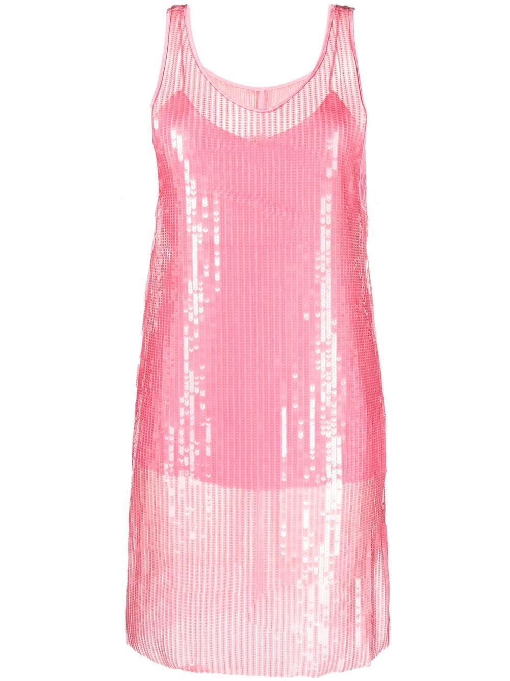 ROTATE Kathlen sheer sequinned dress - Pink