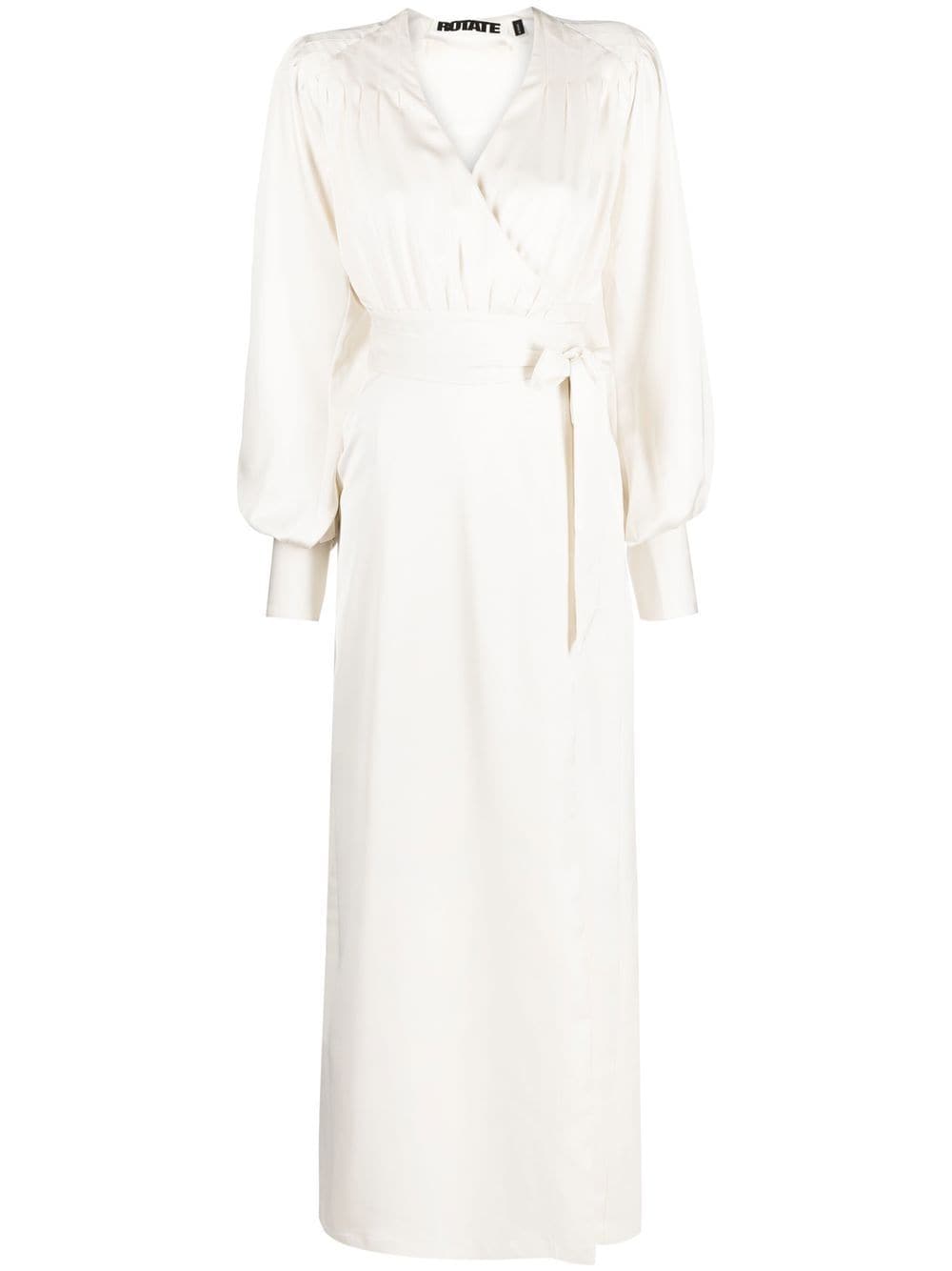 ROTATE Ria wrap maxi dress - White