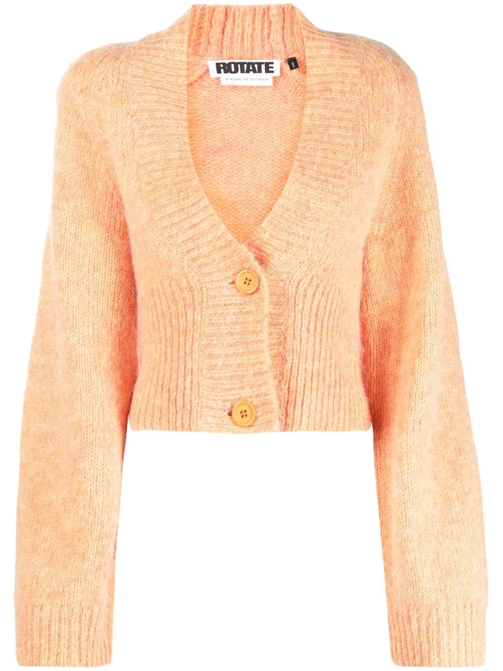 ROTATE alpaca knit cardigan - Orange