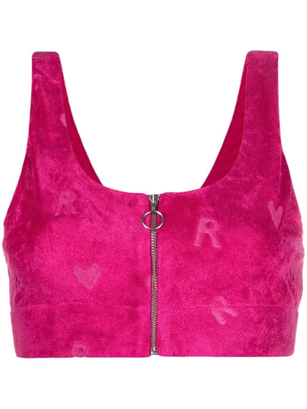 ROTATE heart motif cropped top - Pink