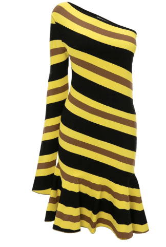 JW Anderson striped one-shoulder mini dress | £1,010