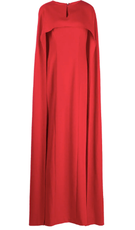 MINIMALIST RED CARPET Marchesa Notte draped cape gown £1,445