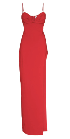 MINIMALISM RED CARPET Mônot side-slit corset-style gown £1,509