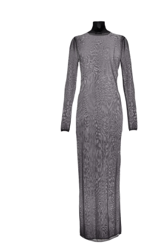 ALAÏA Mockneck voile maxi dress £ 880