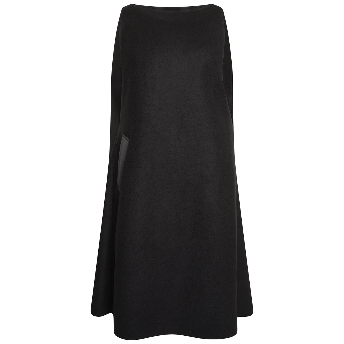 Sleeveless Cape Dress 38 Black