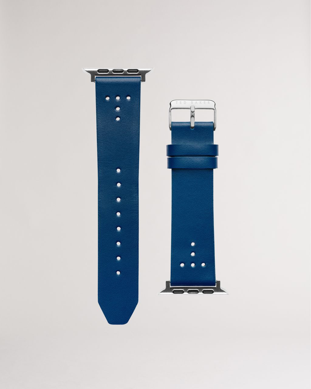 Ted Baker BKS42S222 T Leather Apple Watch Strap in Blue IRIDUM, Men's Accessories