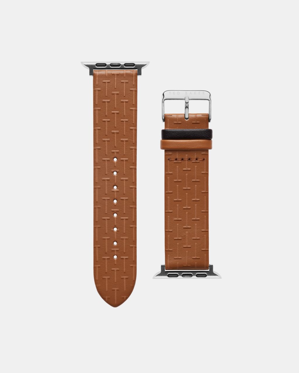 Ted Baker Embossed Leather Apple Watch Strap in Tan CARBOM, Men's Accessories