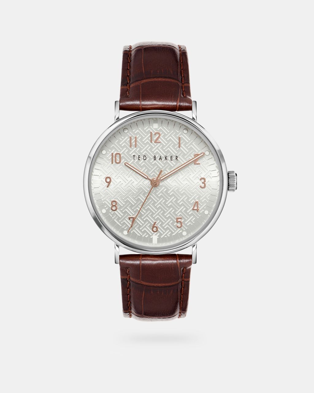 Ted Baker Faux Croc Leather Watch in Brown MIWOSA, Men's Accessories