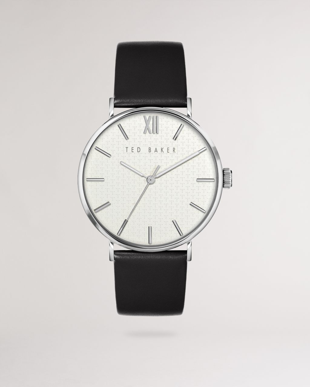 Ted Baker Leather Strap Watch in Black CALNDR, Men's Accessories