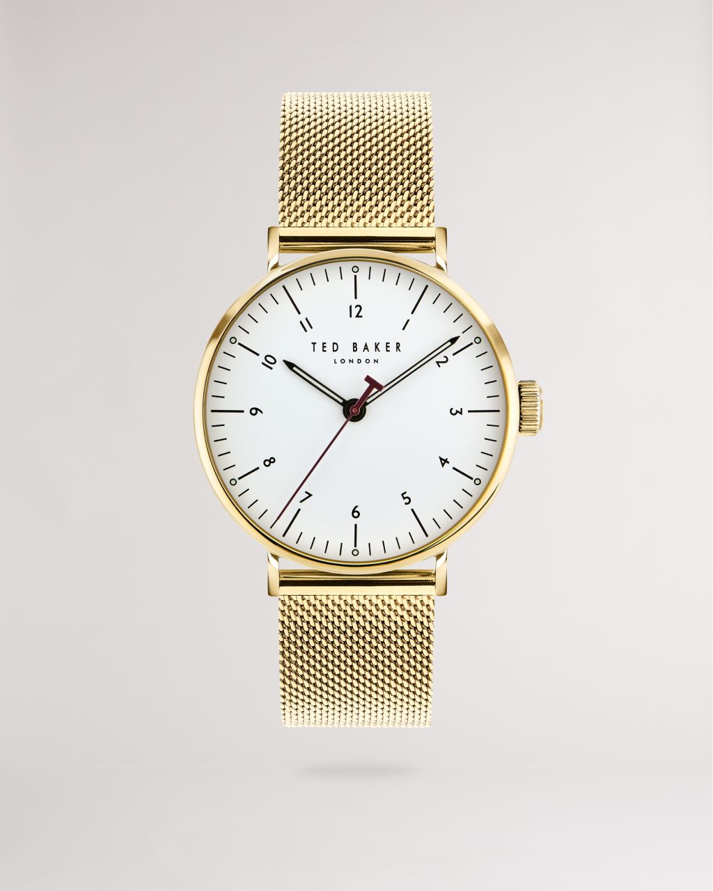 Ted Baker Mesh Strap Watch in Gold Colour FABIIC, Men's Accessories