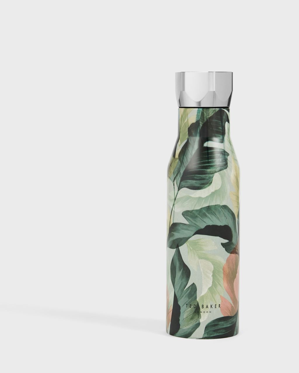 Ted Baker Palm Printed Water Bottle 425ml in Medium Green BOTELAT, Unisex Home