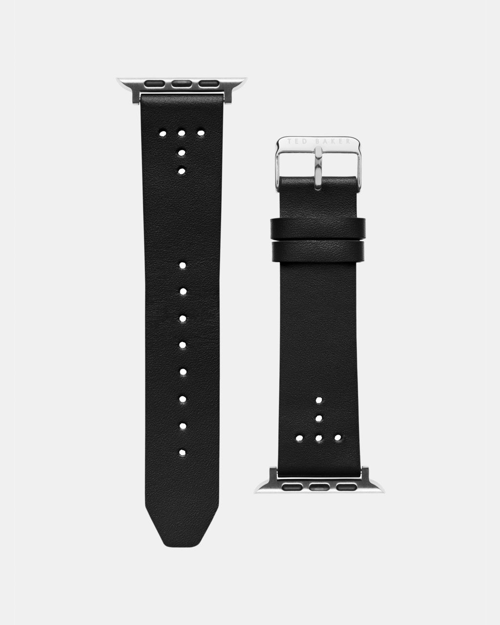 Ted Baker T Leather Apple Watch Strap in Black HLLIUM, Men's Accessories
