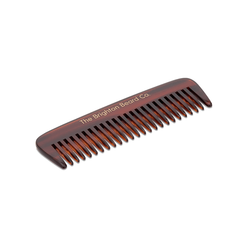 The Brighton Beard Company Acetate Beard Comb | Vegan-Friendly Portable Comb for Beard & Hair