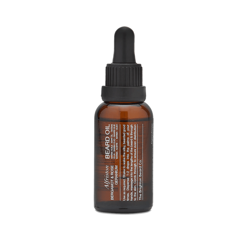 The Brighton Beard Company Alfriston Bergamot & Rose Geranium Beard Oil | Enriching Hydration for Nourishing Unruly Beards + 100% Natural Ingredients