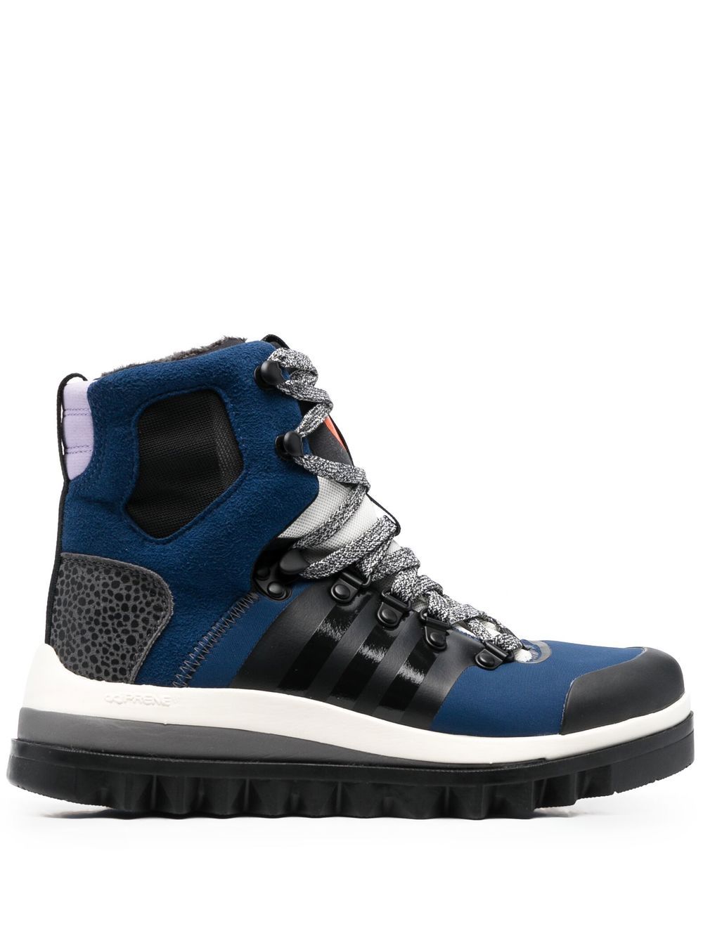 adidas by Stella McCartney hi-top contrast lace sneakers - Blue
