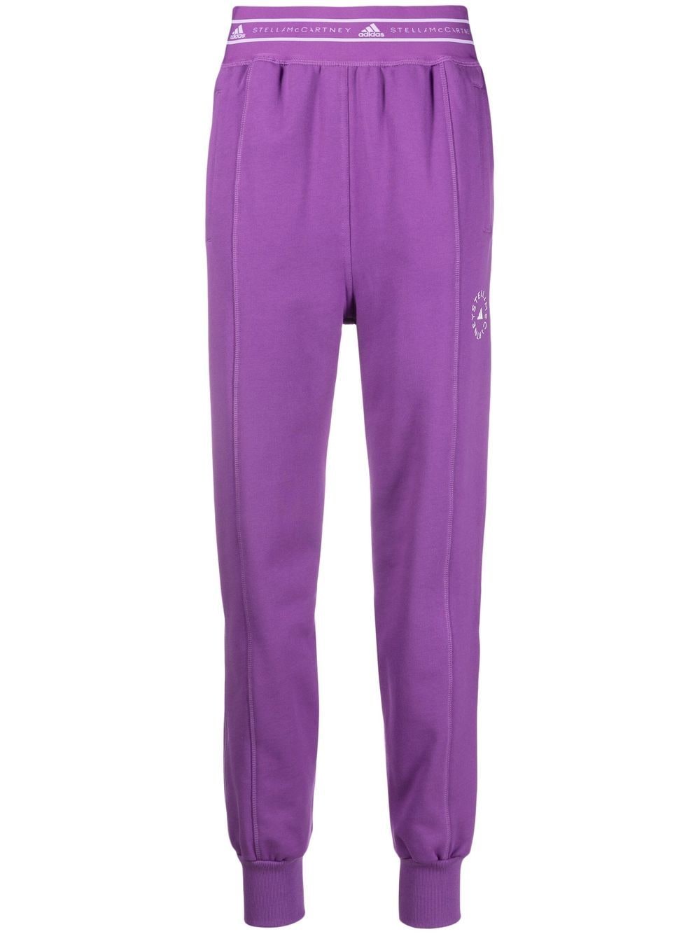 adidas by Stella McCartney logo-waistband track pants - Purple