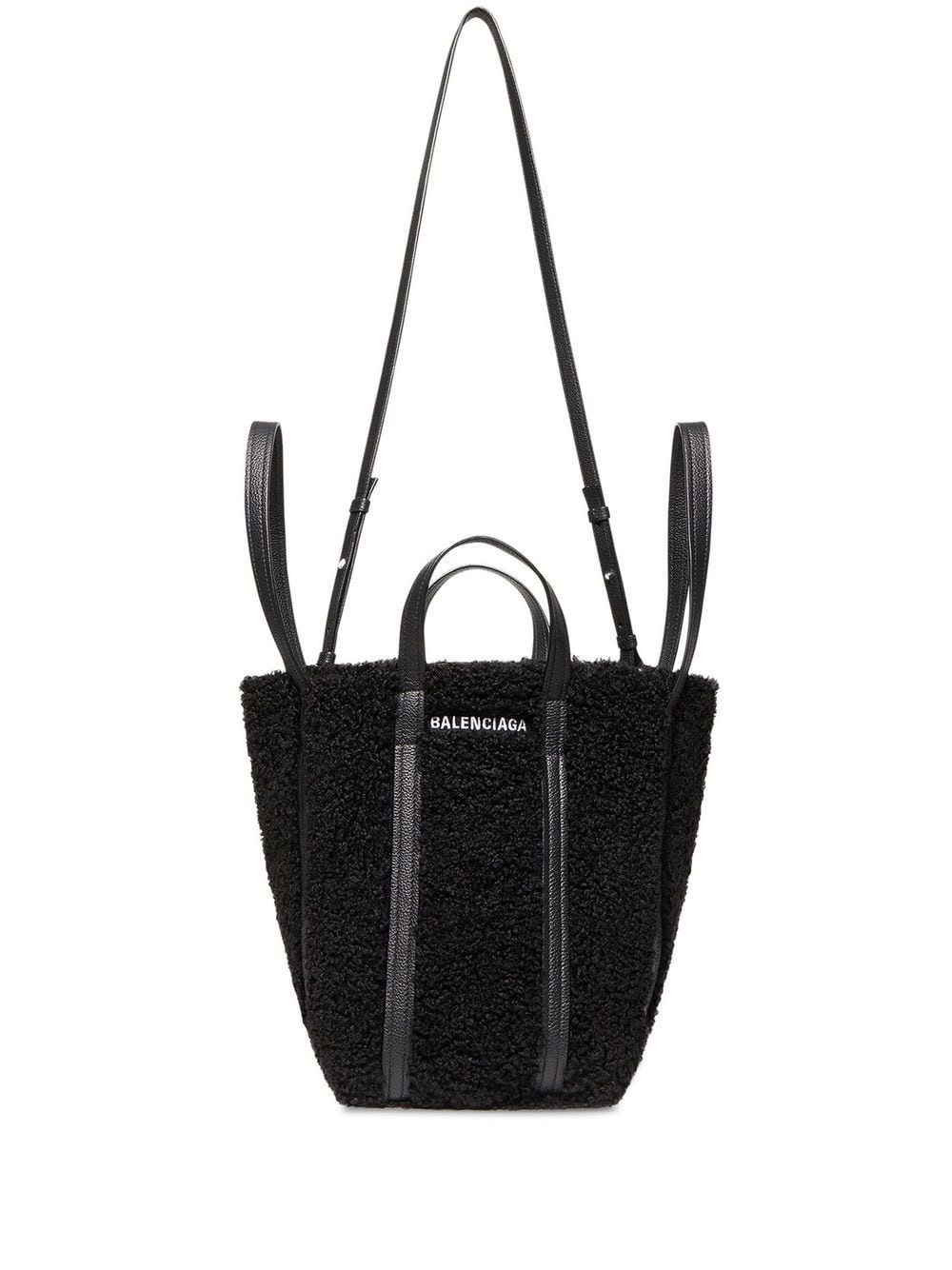 Balenciaga Everyday faux-shearling tote bag - Black
