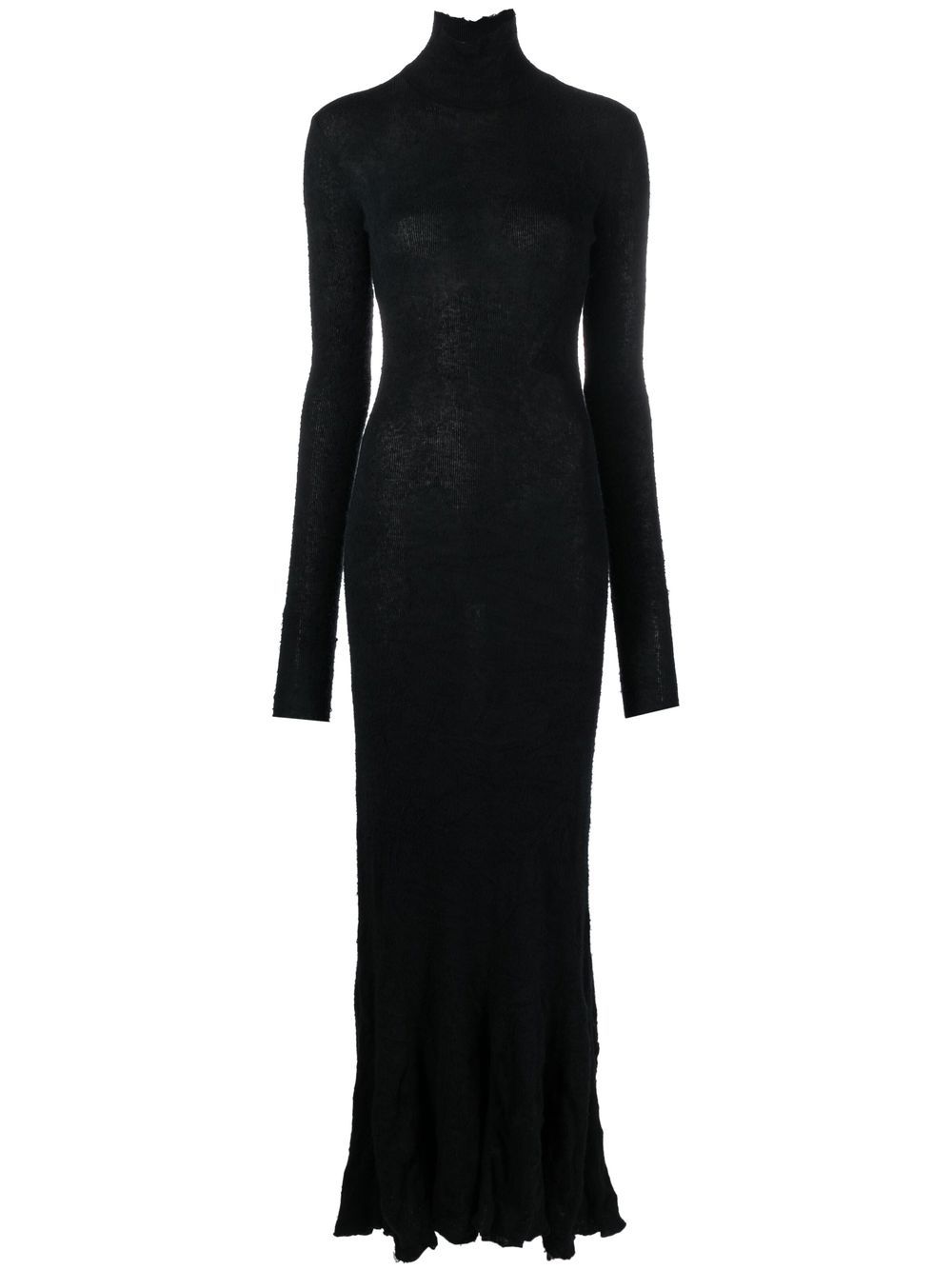 Balenciaga Godet high neck maxi dress - Black