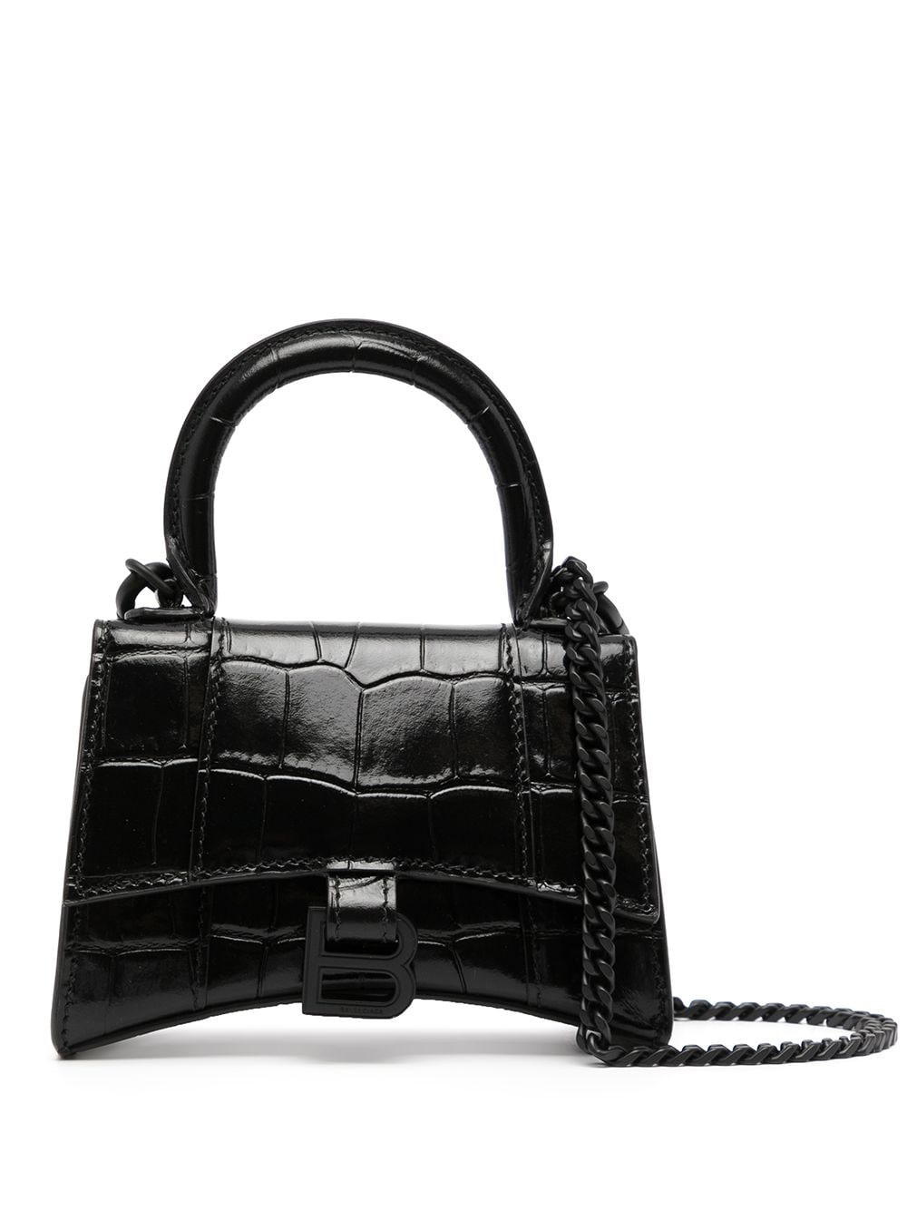 Balenciaga Hourglass embossed mini bag - Black
