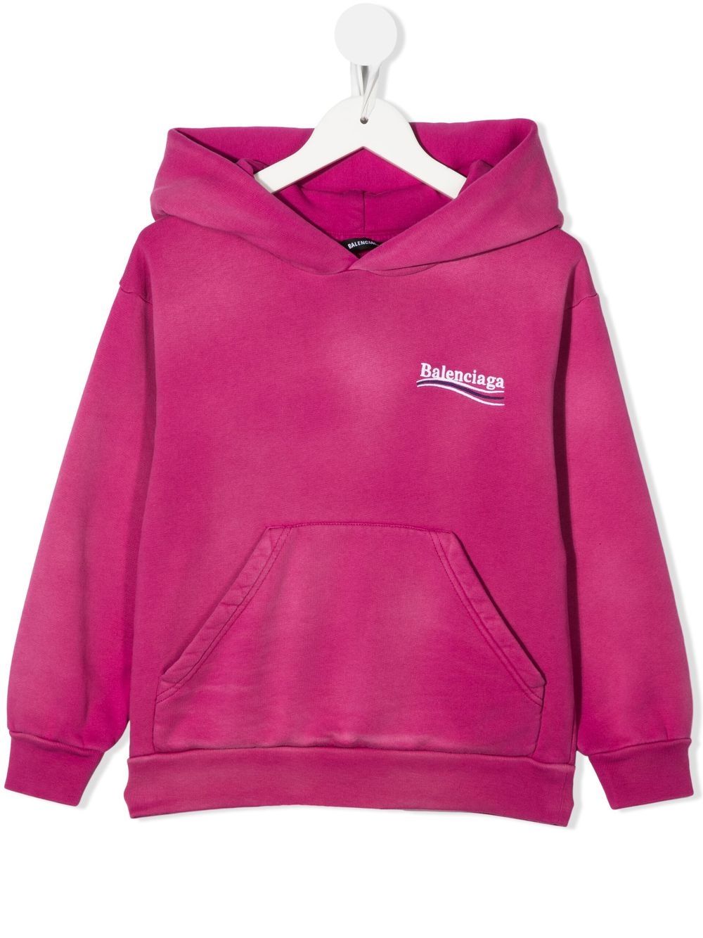 Balenciaga Kids Political Campaign logo-print hoodie - Pink