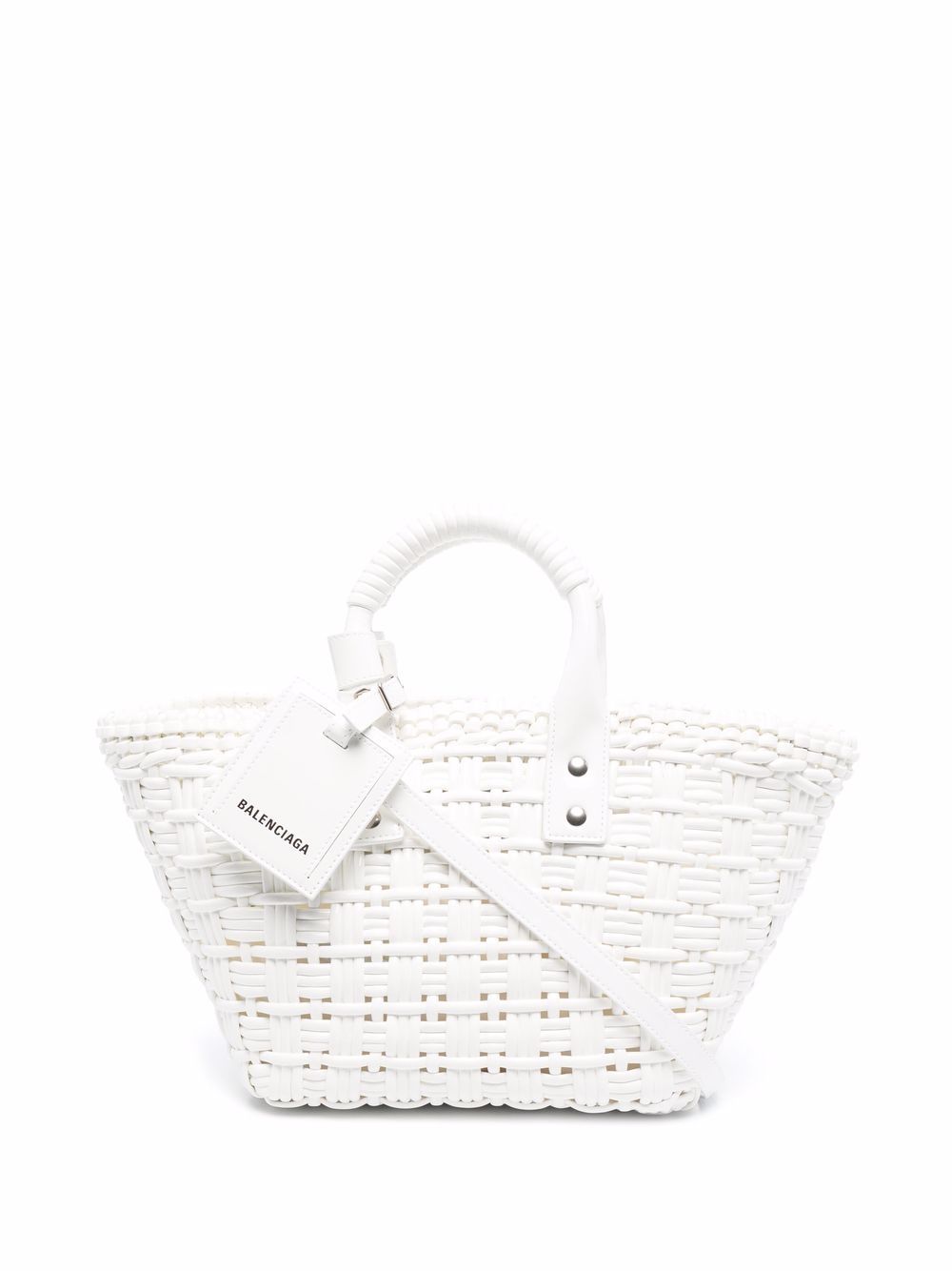 Balenciaga XS Bistro Basket tote bag - White