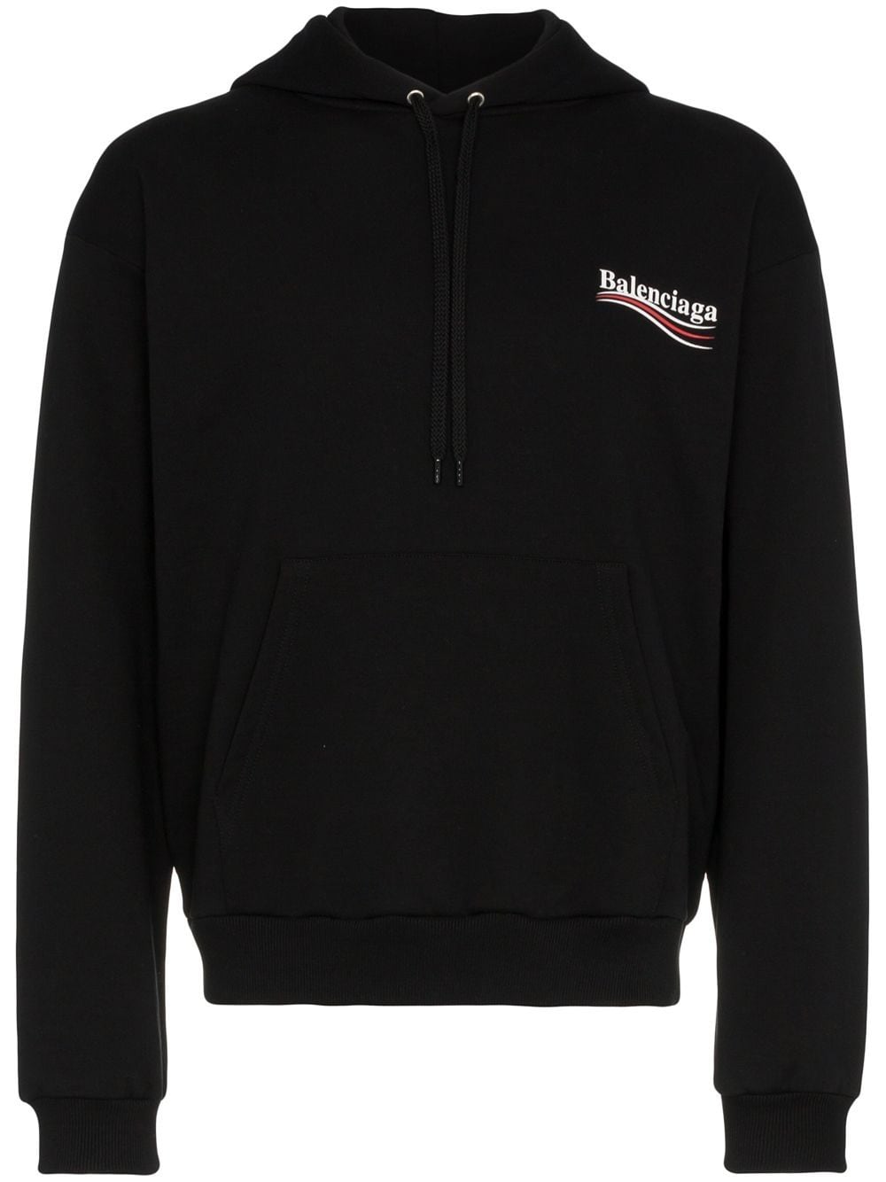 Balenciaga logo printed hoodie - Black