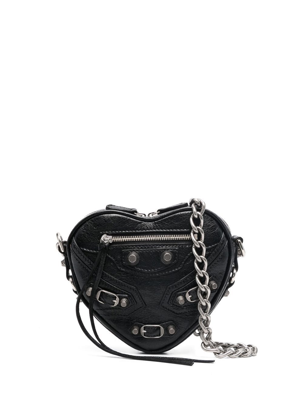 Balenciaga mini Le Cagole Heart leather crossbody bag - Black
