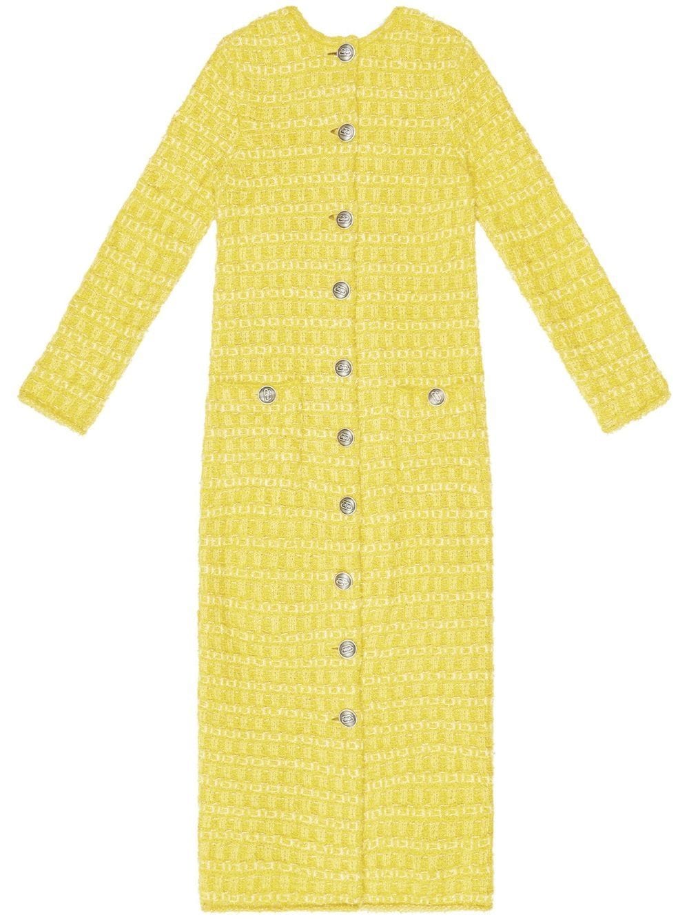 Balenciaga woven midi pencil dress - Yellow