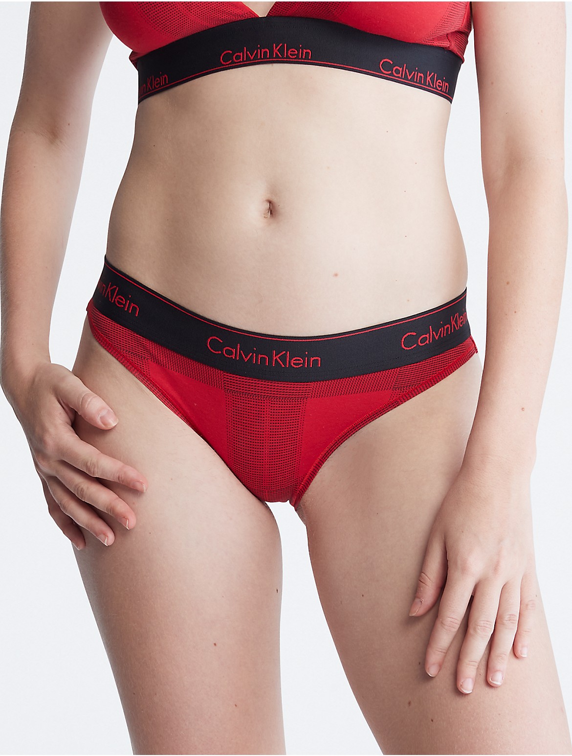 Calvin Klein Women's Modern Cotton Bikini Bottom - Red - S