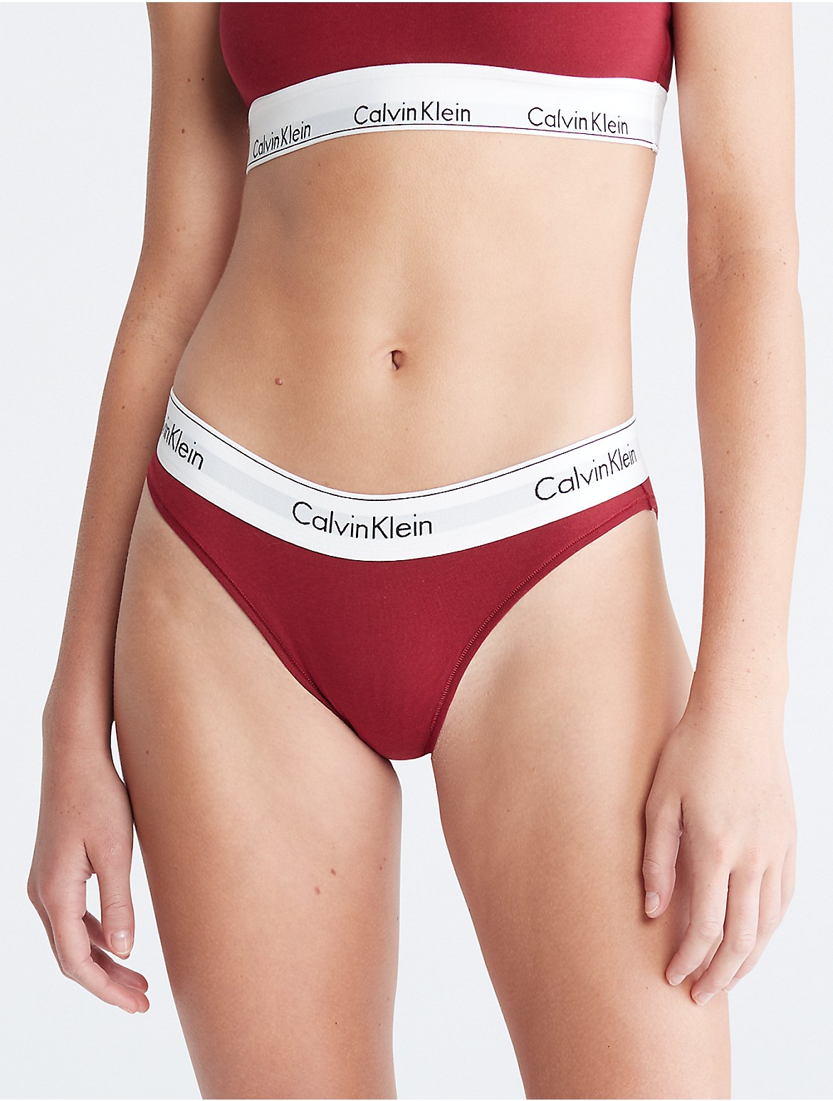 Calvin Klein Women's Modern Cotton Bikini Bottom - Red - XS
