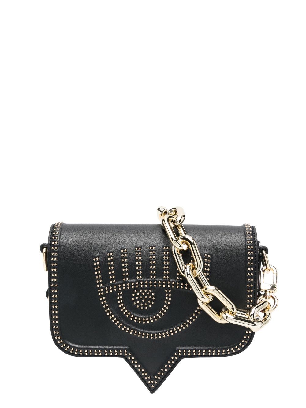 Chiara Ferragni Wink studded clutch bag - Black