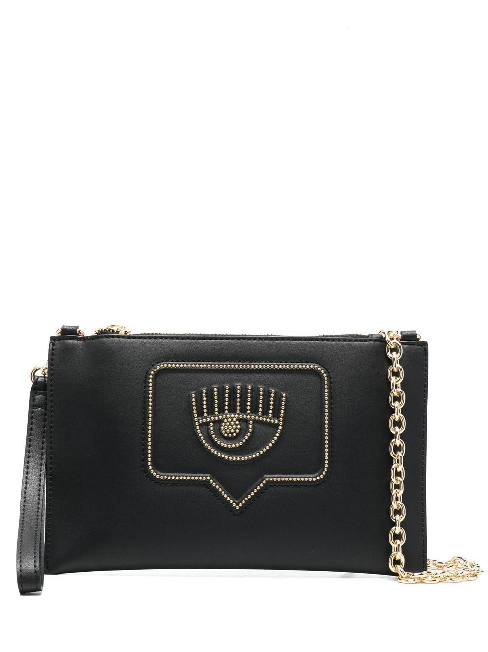 Chiara Ferragni stud-embellished clutch bag - Black