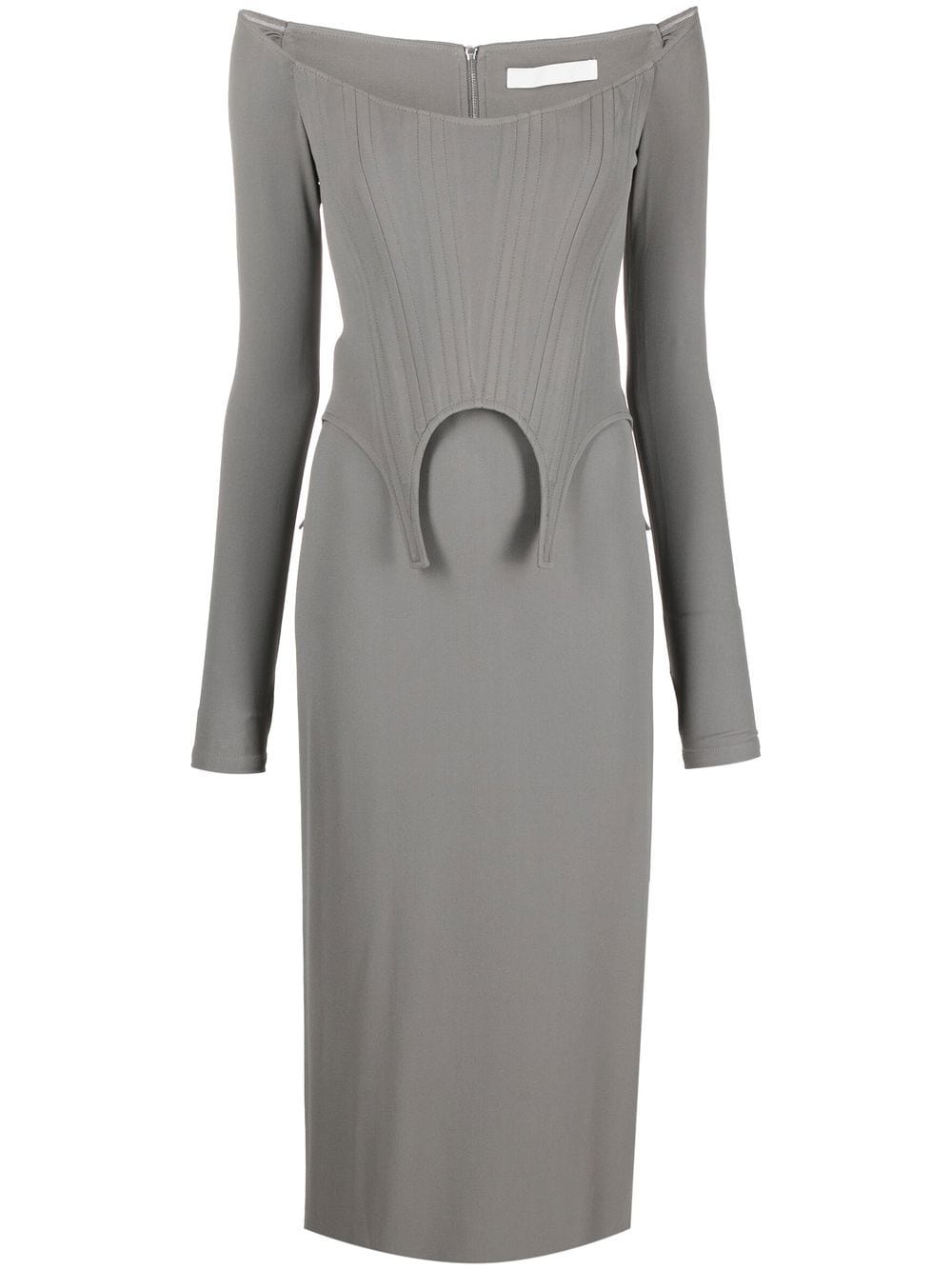 Dion Lee arch longline corset dress - Grey