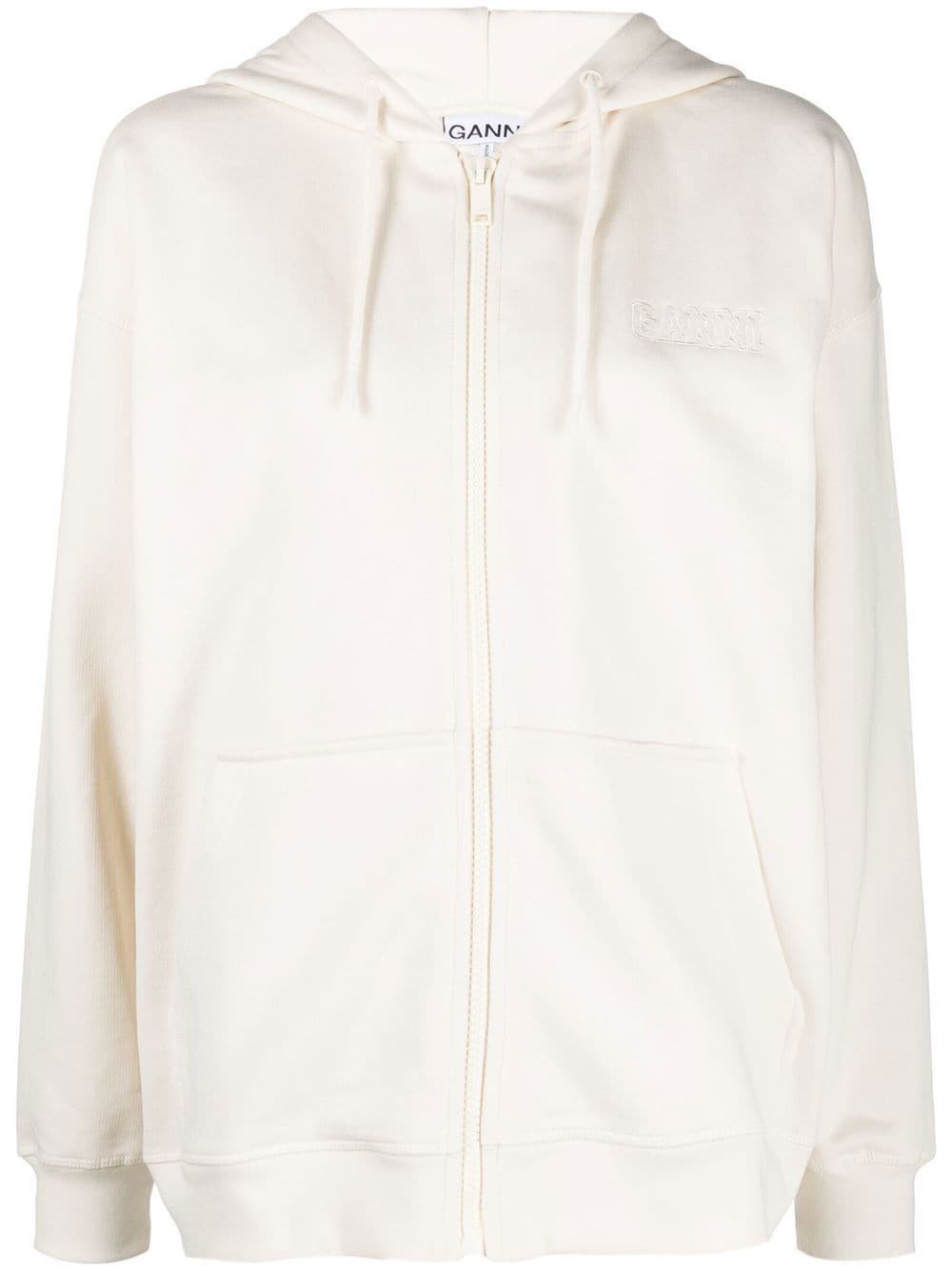 GANNI Software Isoli zipped hoodie - White