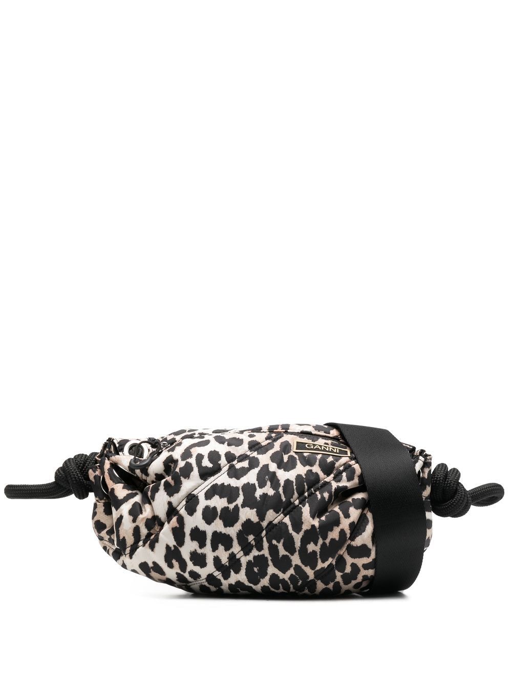 GANNI leopard-print cross-body bag - Neutrals