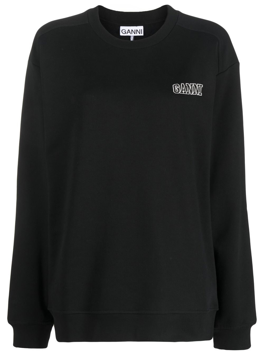 GANNI logo-print sweatshirt - Black