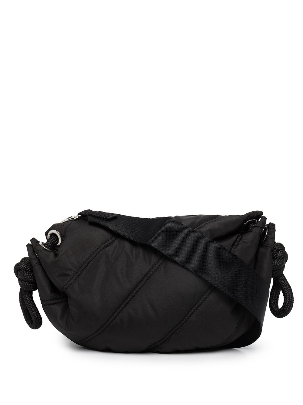 GANNI quilted recycled Tech shoulder bag - Black