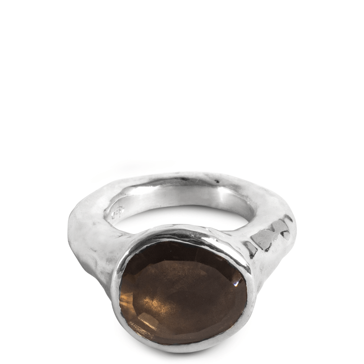 Gina Smoky Quartz Ring 59 Silver