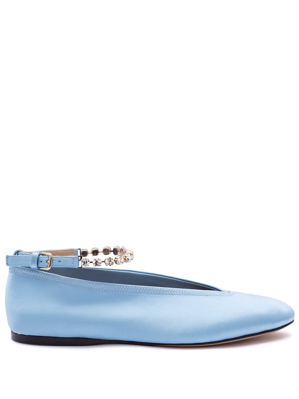JW Anderson crystal ballerina shoes - Blue