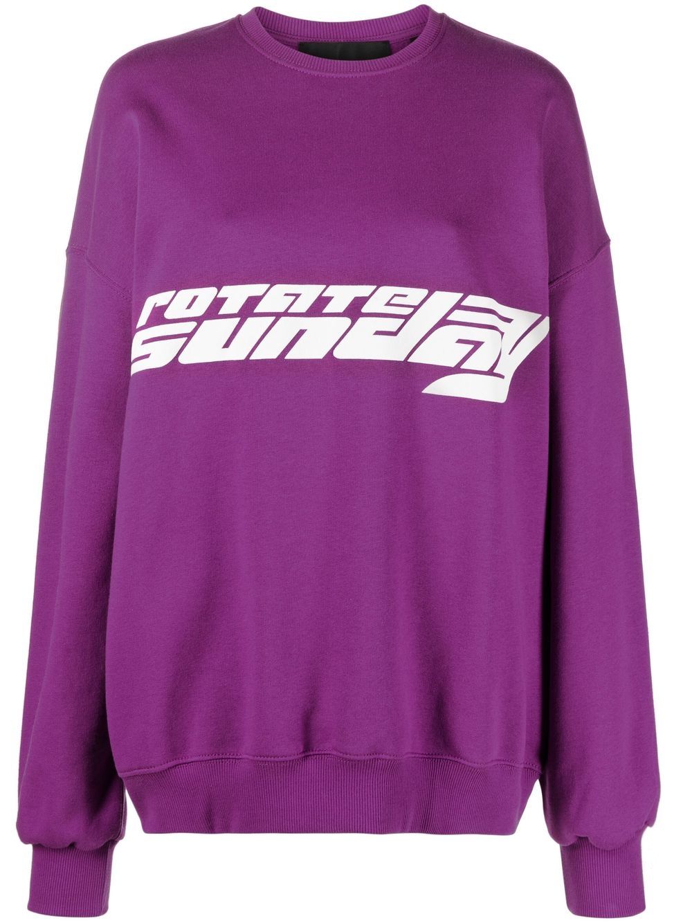 ROTATE logo-print crew-neck jumper - Purple