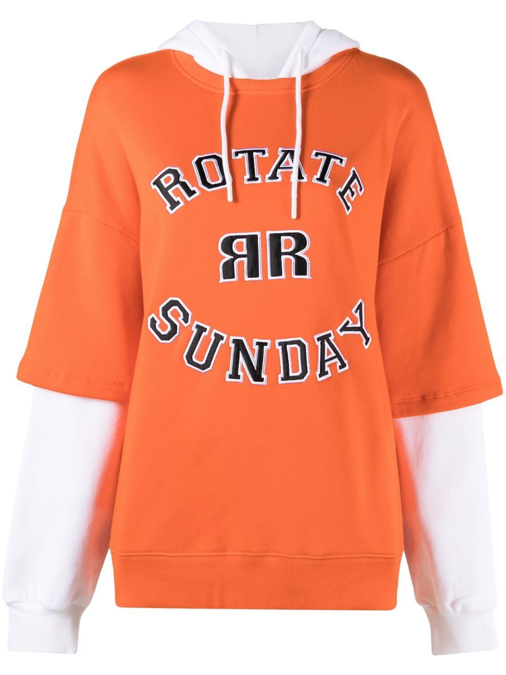 ROTATE organic cotton logo hoodie - Orange