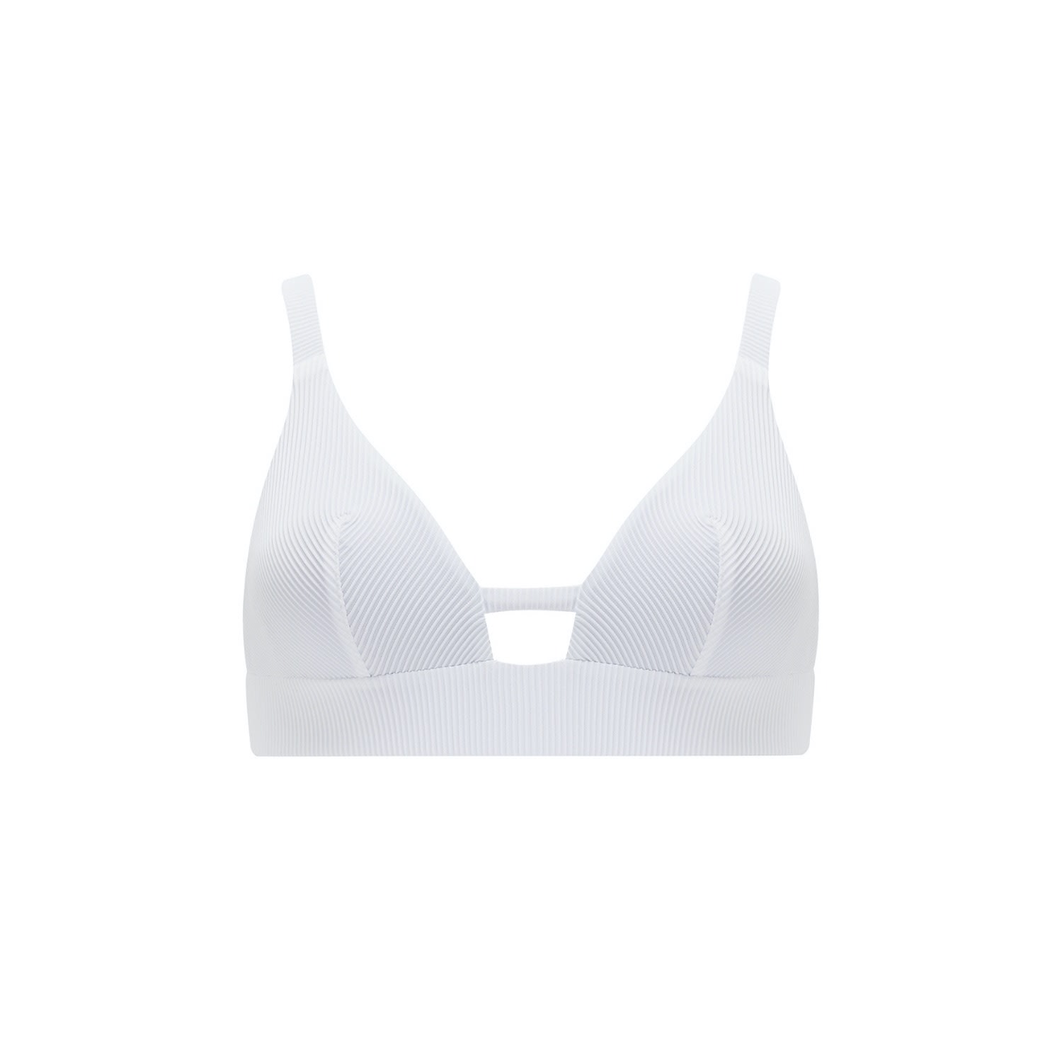 Revivre - 'Abella' Reversible Triangle Bikini Bra In White Seagrass