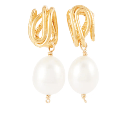 PARTYWEAR FESTIVE SEASON ALIGHIERI The Human Nature 24kt gold-plated earrings with pearls £ 241