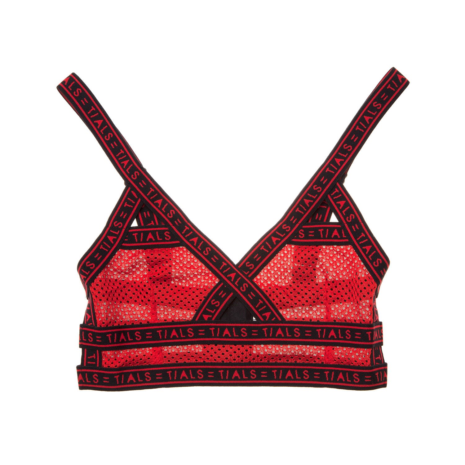 THIS IS A LOVE SONG - Logo Bondage Bra Classic Red