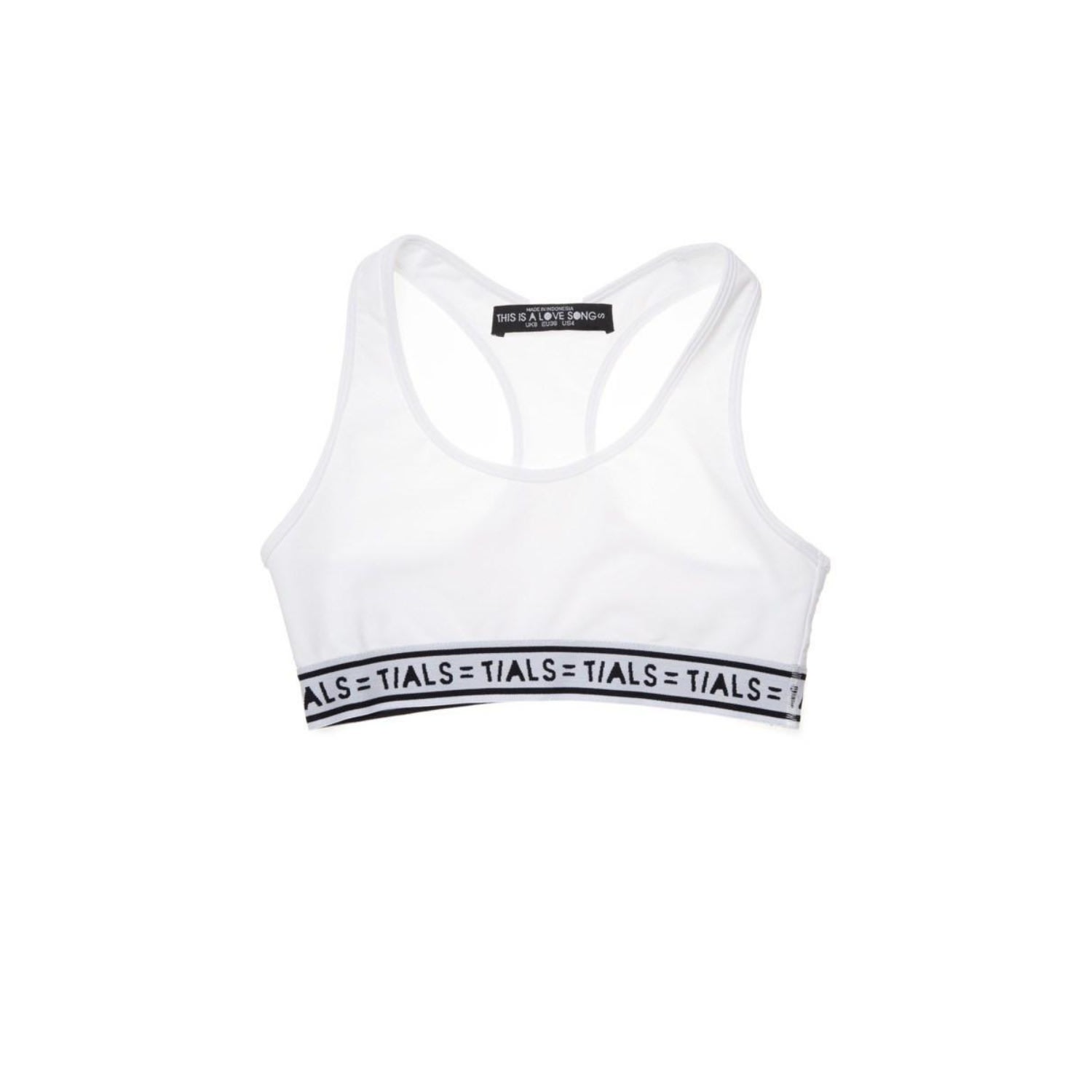 THIS IS A LOVE SONG - Logo Racerback Bra White
