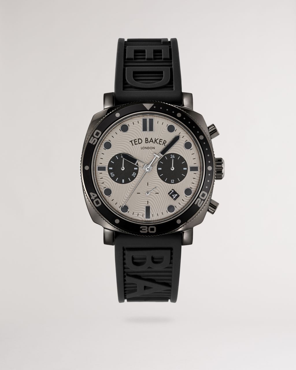 Ted Baker Silicone Strap Watch in Black SILCN, Men's Accessories