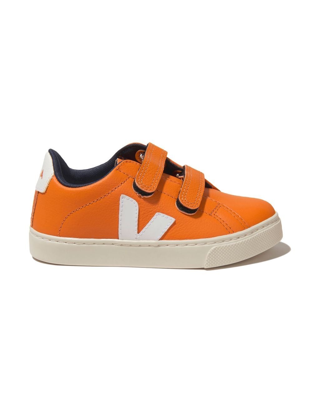 VEJA Kids logo-patch touch-strap sneakers - Orange