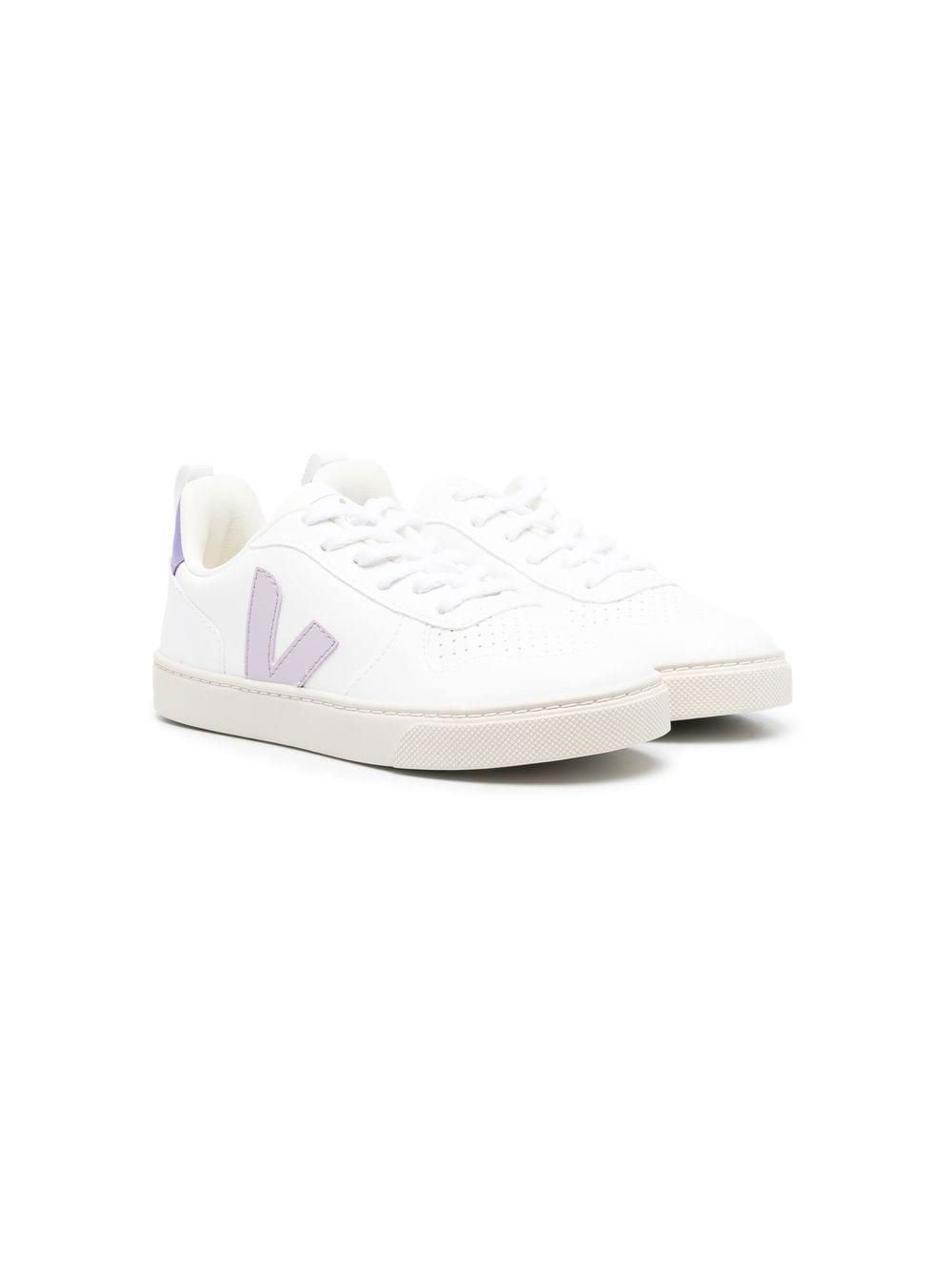 VEJA logo-patch lace up sneakers - White